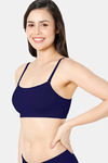 Amante Double Layered Non Wired Full Coverage Cami Bra - Medieval Blue — thumbnail 2